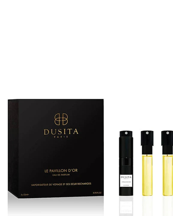Dusita Le Pavillon d'Or Travel Spray Bottle | Scentrique Niche Perfumes